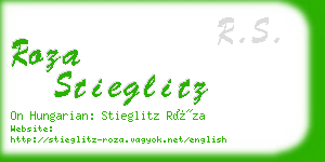 roza stieglitz business card